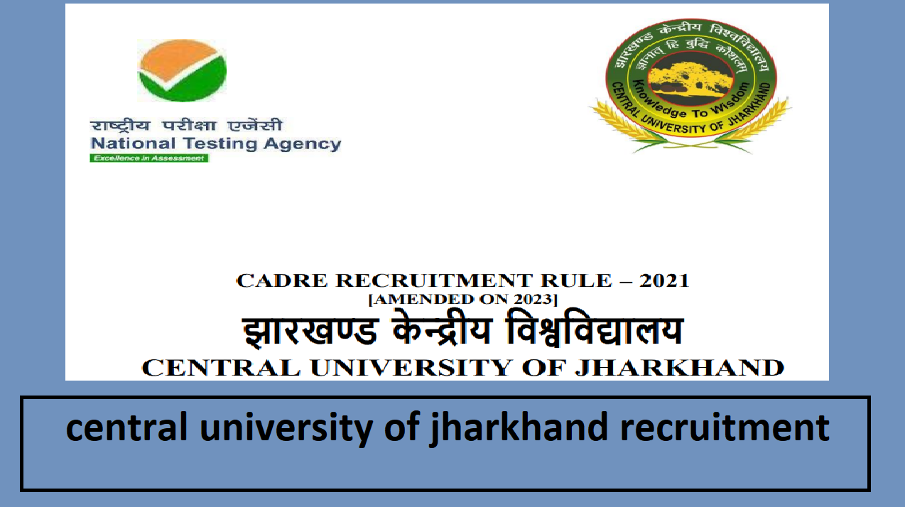 central university of jharkhand recruitment