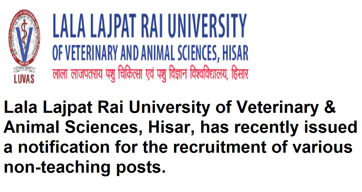 lala lajpat rai university recruitment 2023