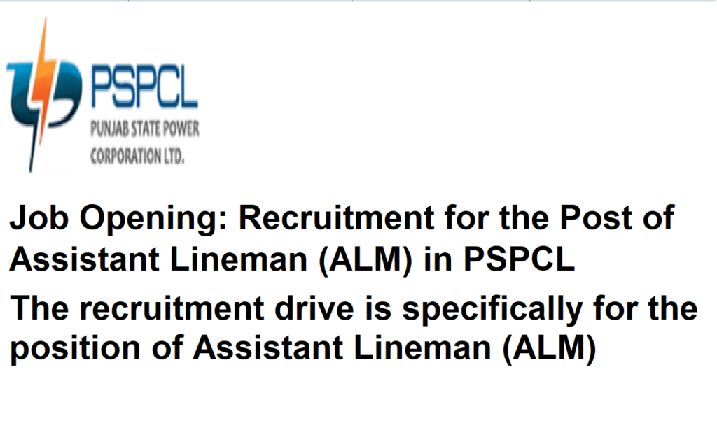 PSPCL Recruitment 2024