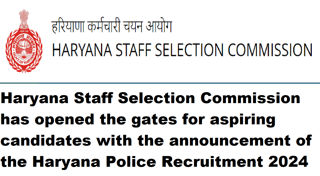 Haryana Police Recruitment 2024