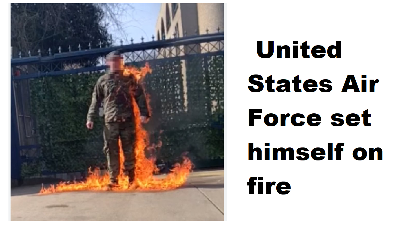 US Airman Sets Himself on Fire