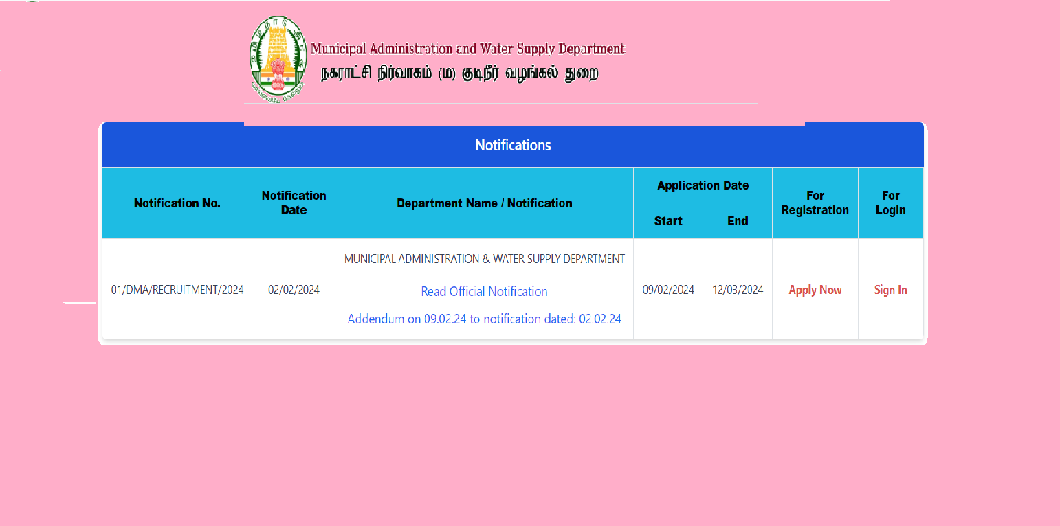 TNMAWS Recruitment 2024